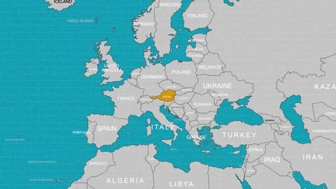 Map of Austria Stock Footage 295282697