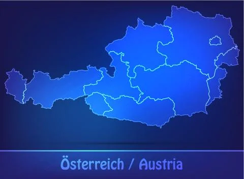 Map of austria Stock Illustration