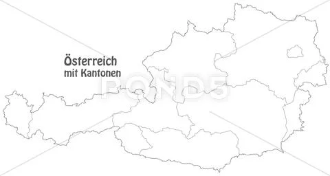 Map of austria Stock Illustration
