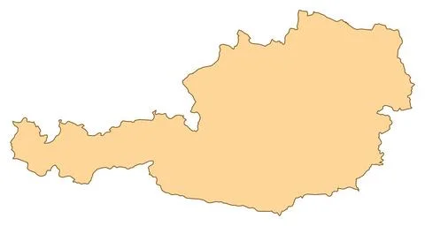 Map of Austria Map of Austria with the several provinces. Copyright: xZoon... 스톡 사진