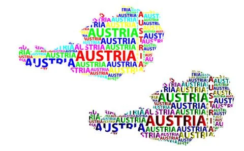 Map of Austria - vector illustration 스톡 일러스트
