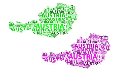 Map of Austria - vector illustration 스톡 일러스트