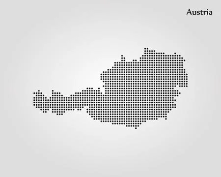 Map of Austria. Vector illustration. World map Illustrazione stock