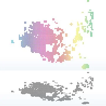 Map of Autonomous State of Aaland with with Dot Pattern Stockillustratie