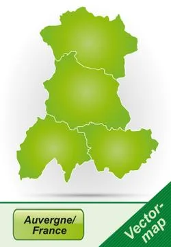 Map of auvergne Stock Illustration