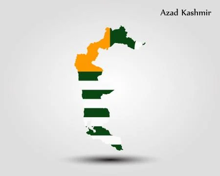 Map of Azad Kashmir Stock Illustration