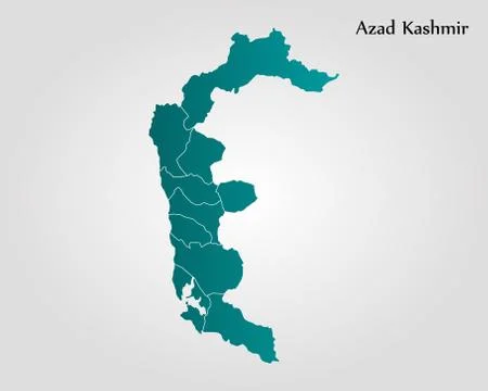 Map of Azad Kashmir Stock Illustration