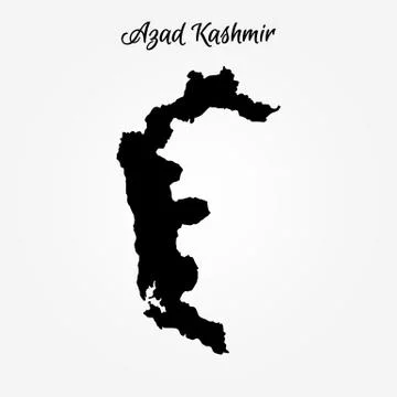 Map of Azad Kashmir Stock Illustration