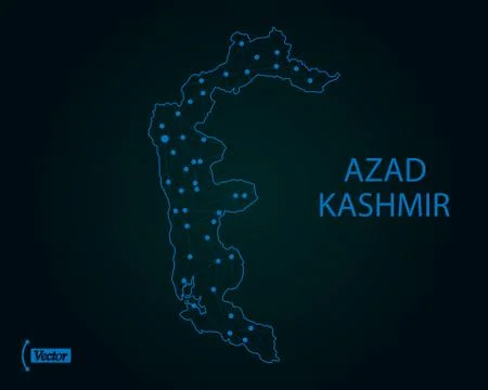 Map of Azad Kashmir. Vector illustration. World map Stock Illustration