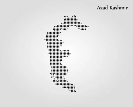 Map of Azad Kashmir. Vector illustration. World map Stock Illustration
