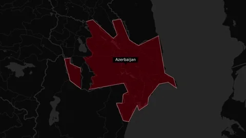 Map OF Azerbaijan Stock Footage 294086072