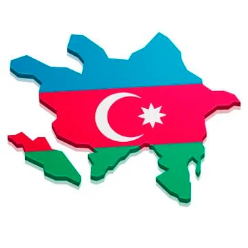 Map Azerbaijan Stock Illustration