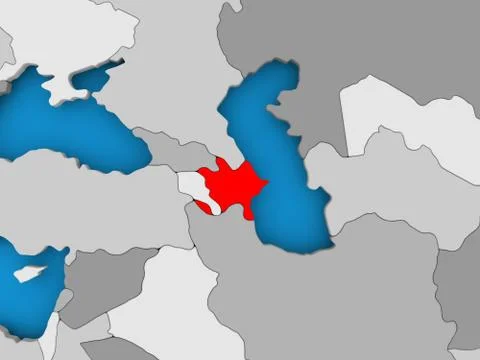 Map of Azerbaijan Illustrazione stock