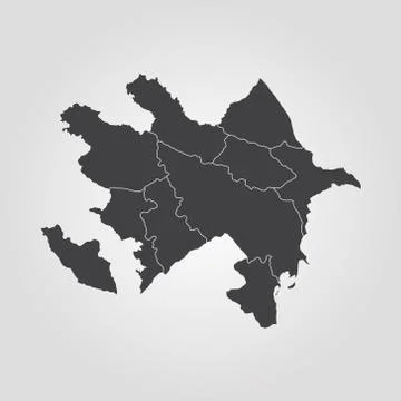 Map of Azerbaijan Stock-Illustration