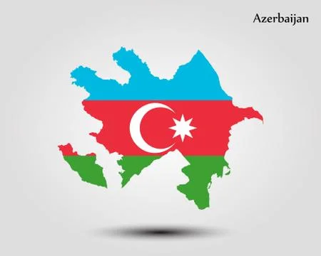 Map of Azerbaijan Stock Illustration