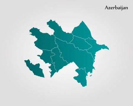 Map of Azerbaijan Stock Illustration
