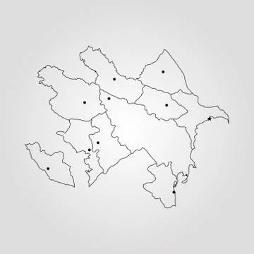 Map of Azerbaijan Stock Illustration