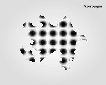 Map of Azerbaijan. Vector illustration. World map Stock Illustration