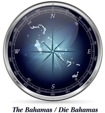 Map of bahamas with borders Stock Illustration
