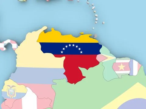 Map of Bahamas with flag on globe Stock-Illustration