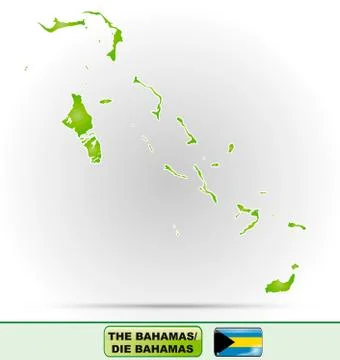 Map of bahamas Stock Illustration