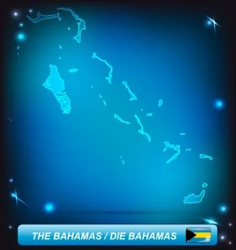 Map of bahamas Stock Illustration