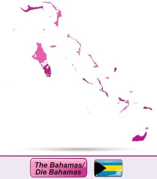 Map of bahamas Stock Illustration