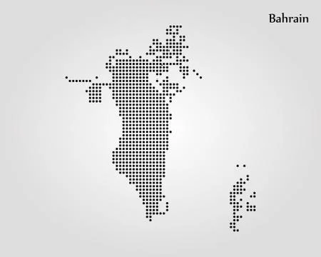Map of Bahrain. Vector illustration. World map Stock Illustration