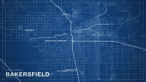 Map of Bakersfield 動画素材 340888159