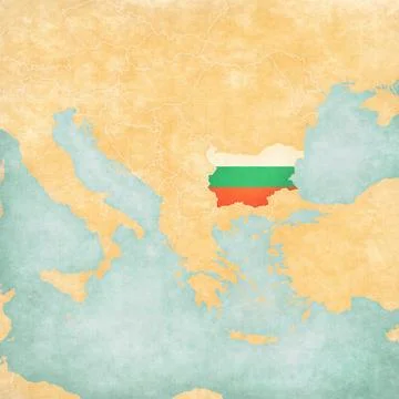 Map of Balkans  -Bulgaria Illustrazione stock