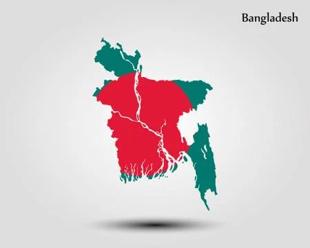 Map of Bangladesh Stock Illustration