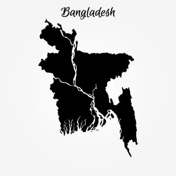 Map of Bangladesh Stock Illustration
