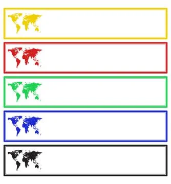 Map banner set 스톡 일러스트