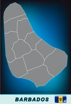 Map of barbados Stock Illustration