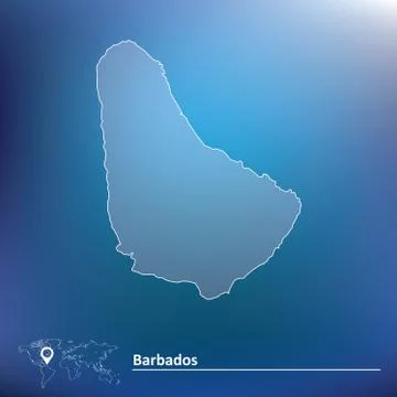 Map of Barbados Stock Illustration
