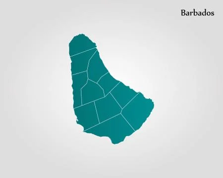 Map of Barbados Stock Illustration