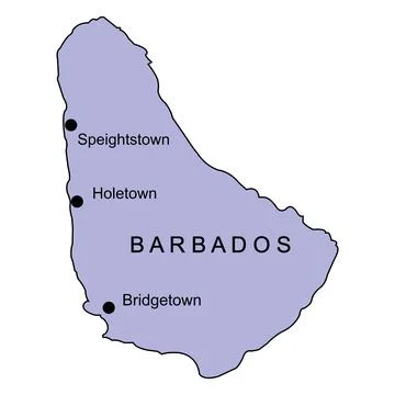 Map of Barbados Stock Illustration