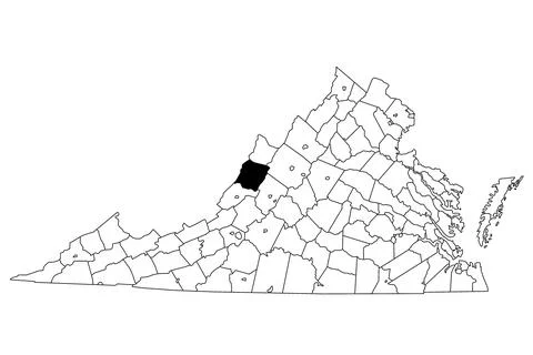 Map of bath County in Virginia state on white background. single County map.. Stock Illustration