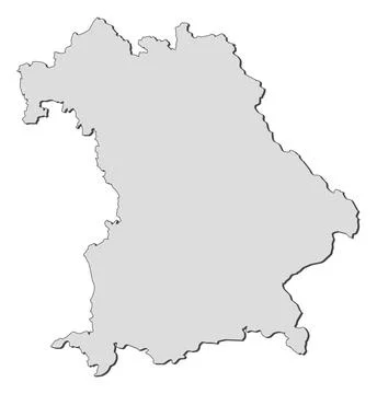 Map of Bavaria (Germany) Map of Bavaria in Germany. Copyright: xZoonar.com... Stock Photos