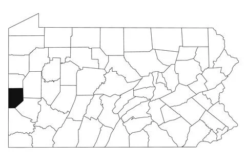 Map of beaver County in Pennsylvania state on white background. single Coun.. Stock Illustration