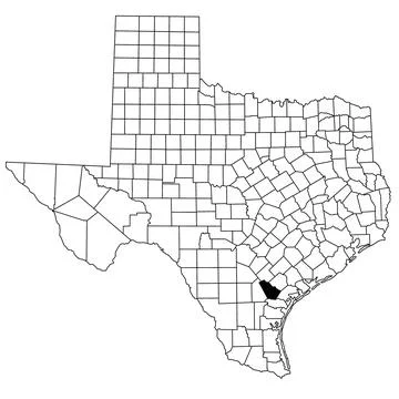Map of bee County in Texas state on white background. single County map hig.. Stock Illustration