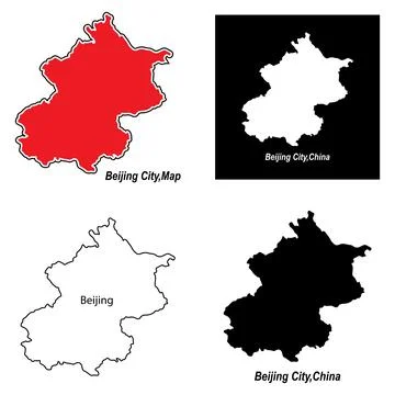 Map of beijing, china icon design Stock Illustration