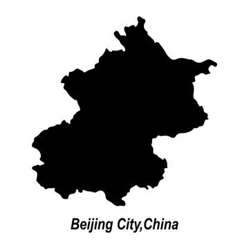 Map of beijing, china Stock Illustration