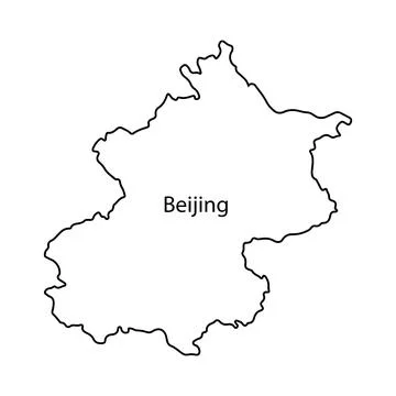 Map of beijing, china Stock Illustration