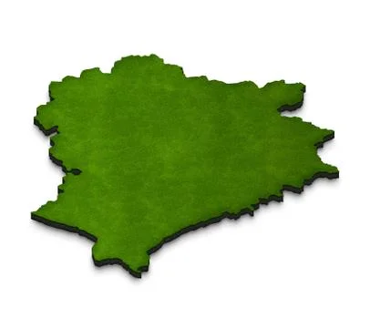 Map of Belarus. 3D isometric perspective illustration. Stock Illustration