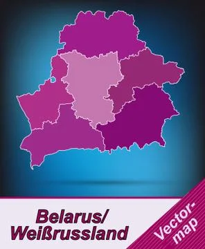 Map of belarus with borders in violet Ilustración de archivo