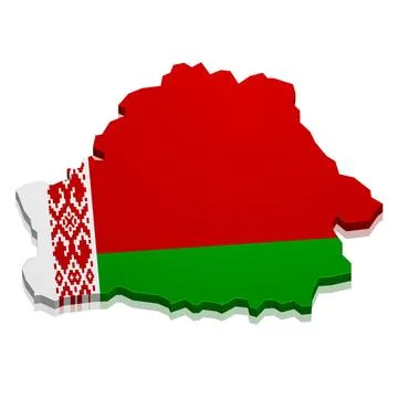 Map Belarus detailed illustration of a map of Belarus with flag, eps10 vec... Stock Photos