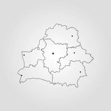 Map of Belarus Stock Illustration