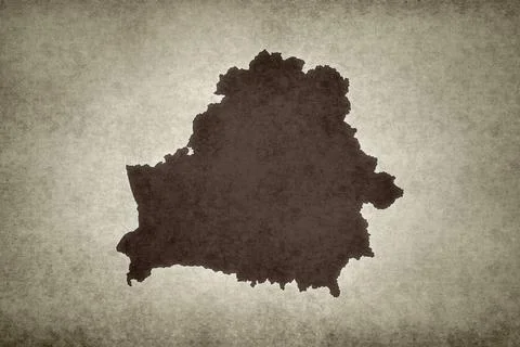 Map of Belarus on a paper Stock Illustration