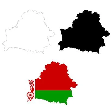Map Belarus on white background. Belarus Map Outline. Belarus vector map Stock Illustration